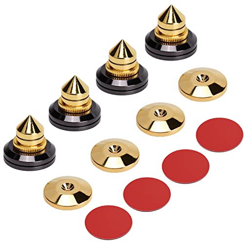 Facmogu Adjustable Speaker Isolation Spikes, 4 Pack Speaker Isolation Feet