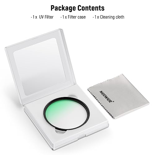 NEEWER 58mm MC UV Protection Filter 24 Layer Multi Resistant Nano Coatings/HD Optical Glass/Water Repellent/Scratch Resistant/Aluminum Alloy Ultra Slim Frame/Ultraviolet Filter - size: 58mm, style: UV
