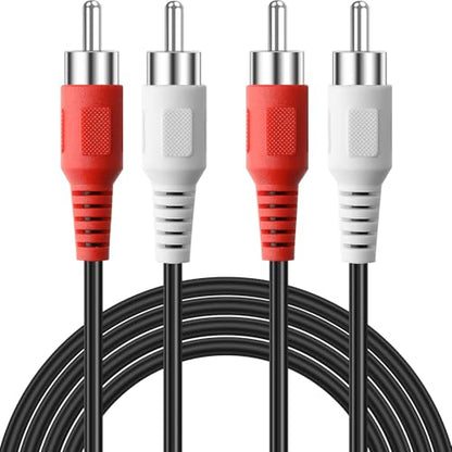 RCA Cables, 2RCA Male to 2RCA Male Stereo Audio Subwoofer Cable Dual Shielded RCA Cord for Home Theater, HDTV, Amplifier, Hi-Fi Systems, Speakers (12 Feet) - style: 12 Feet