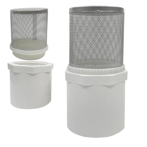 1.5" Stainless Steel Filter Cover Connected to 1.5 inch/DN40 PVC Water Pipe, Suction Strainers Used to Remove Debris and Reduce Solid Entry - size: 1.5"DN40