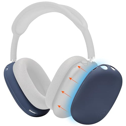 WC ShellZ Max - Protective Shell Covers for AirPods Max 1 & 2 | Made by Wicked Cushions | Made with Premium Silicone | Blue - color: Blue
