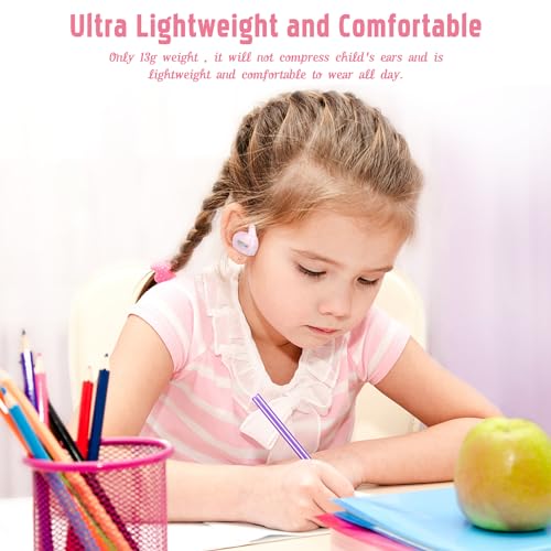 BANIGIPA Kids Headphones, Open Ear Headphones for Teens Child Boys Girls | Wireless Bluetooth 5.4 Headset w/ Built-in Mic for School/Tablet/Travel, 13g Ultra-Light, 85dB Protect Hearing, 10H Playtime - color: G03-Pink