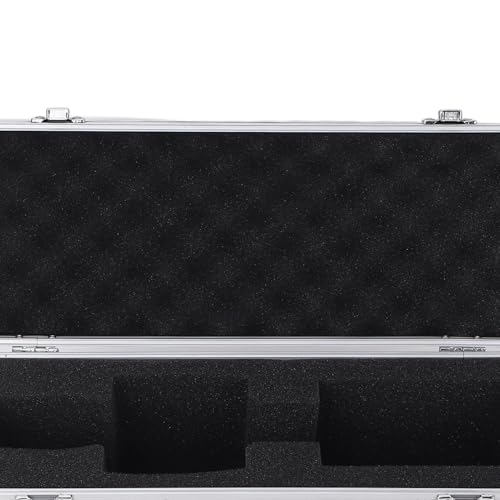Asixxsix Hard Shell Carrying Case for Wireless Microphone Systems, Portable Equipment Storage Case, Aluminum Alloy Sturdy Build, EVA Foam Interior, IP67 Rain Proof