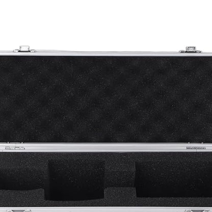 Asixxsix Hard Shell Carrying Case for Wireless Microphone Systems, Portable Equipment Storage Case, Aluminum Alloy Sturdy Build, EVA Foam Interior, IP67 Rain Proof