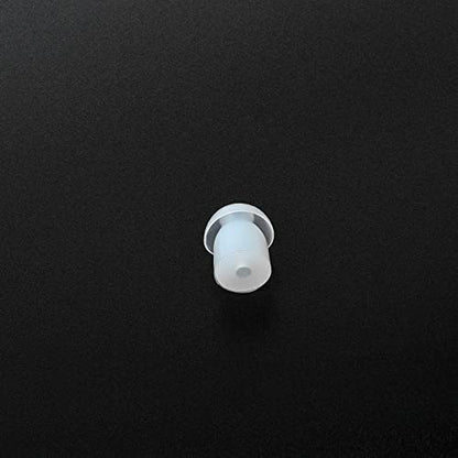 Replacement Mushroom Ear Tips for Two Way Radio Walkie Talkie Acoustic Coil Tube Earpiece Surveillance Headset (White and Black, 10 Pcs) - color: Mix