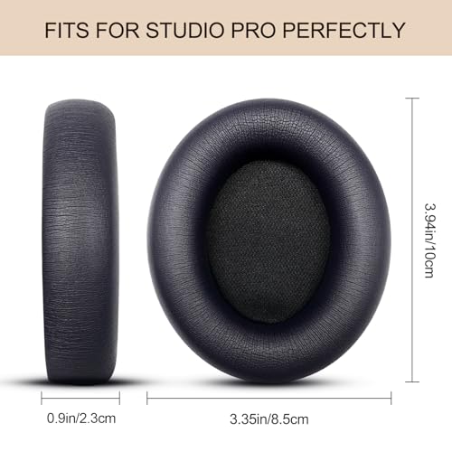 Ear Pads Replacement for Studio Pro - GVOEARS Ear Cushions for Beats Studio Pro Wireless Over Ear Headphones, Protein Leather Strong Adhesive (Navy Blue) - color: Navy Blue