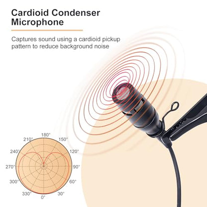 Lavalier Microphone, Cardioid Condenser Clip On Microphone, Lapel Microphone Compatible with Sennheiser Microphone Wireless System, 3.5mm Screw Lock Plug, Ideal for Lectures, Theater, Actors - size: 3.5mm Screw Lock Plug