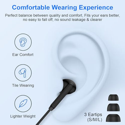 USB C Samsung Earbuds Wired Headphones for Samsung Galaxy S26 S25 Ultra S25 | FE Edge A17 A16 A36 A26 A56 iPhone 17 Ear Buds Android Phone USBC in-Ear Earphones Braided Cord Headsets with Microphone