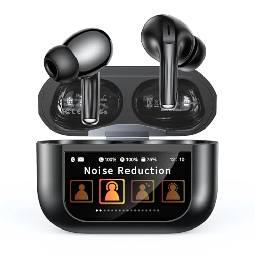 Wireless Earbuds, Bluetooth 5.4 Ear Buds, ENC Noise Cancelling Headphones with 48H Playtime, Bass Stereo Sound, Compatible with iPhone Air/17/16/15/14/Android, Pad - Black - color: Black