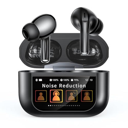 Wireless Earbuds, Bluetooth 5.4 Ear Buds, ENC Noise Cancelling Headphones with 48H Playtime, Bass Stereo Sound, Compatible with iPhone Air/17/16/15/14/Android, Pad - Black - color: Black