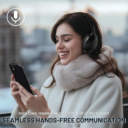 LexonElec Attack Shark G300 Wireless Active Noise Cancelling Headset, Bluetooth 5.3 Deep Bass HD Stereo Sound Over Ear, 20H Playtime, Built-in Mic Lightweight Design 3.5mm Gaming Headset (Black) - color: Black