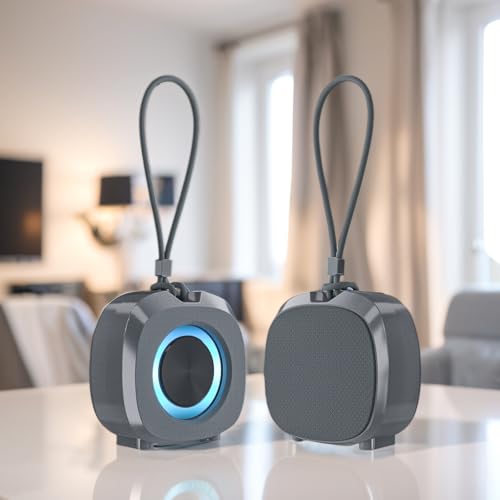 Bluetooth Speaker Portable Media Players Clear Loud Stereo Sound Deep Bass Wireless Speaker With Lights TWS IPX5 Waterproof Small Speakers Long Playtime for Home/Party/Outdoor/Beach Electronic Gadgets - color: Gray