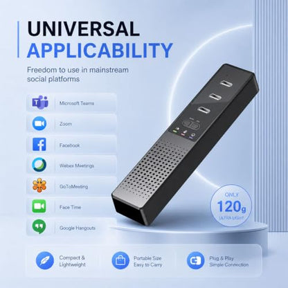 3 in 1 USB Computer Speaker with Microphone, PC Laptop Desktop Conference Speaker with Mic for Smart Home Office and Online Study,360 Degree Enhanced (Classic) - style: 9