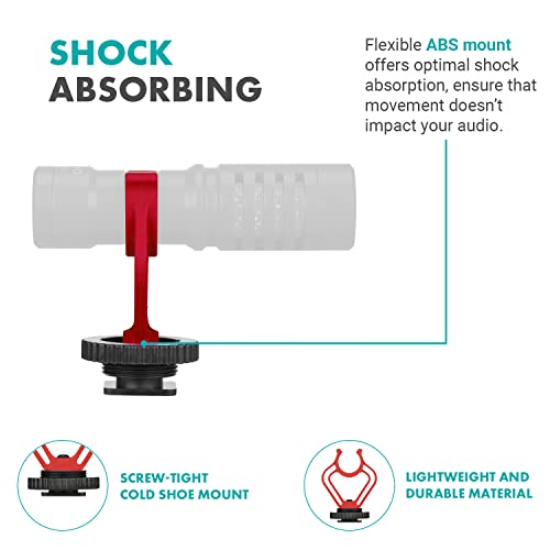 Movo SMVXR10 Replacement Shockmount for VXR10 Shotgun Camera Microphone- Shock Mount VXR10 Condenser Microphone