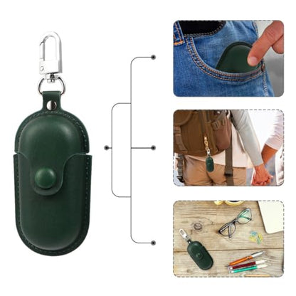 Alipis Waterproof Earphone Case for 3i Model, Scratch-Proof Portable Earbud Holder with Anti-Lost Design, Dark Green Protective Cover for Travel and Camping