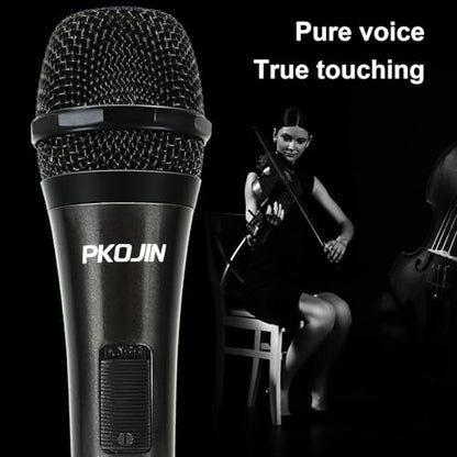 Dynamic Karaoke Microphone for Singing, Vocal Wired Microphone for Karaoke, Handheld Mic with 10 Ft Cable, Mics for Speaker with ON/Off Switch