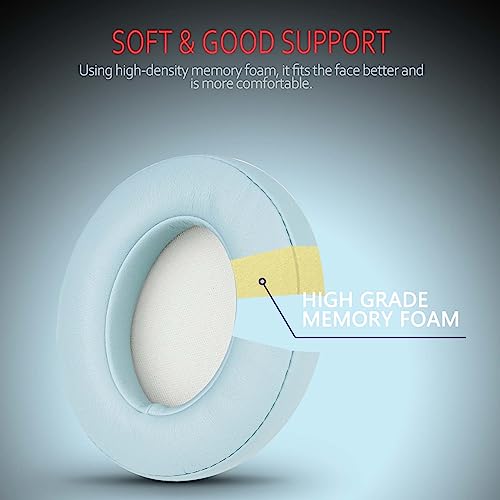 Replacement Ear Pads for Beats Studio 3 & Studio 2, Upgraded Beats Studio 3 Replacement Parts and Beats Headphones Accessories, Compatible with B0500 B0501 Wireless Models,Crystal Blue - color: Crystal Blue