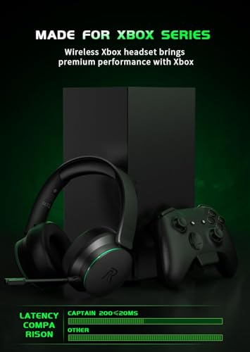 Wireless Gaming Headset for Xbox Series X|S, Xbox One, PS5, PS4, Blackgreen | Bluetooth 5.3, 3D Surround Sound, Rotatable Earmuffs, Gaming Headphones with Noise Canceling Microphones - color: Blackgreen