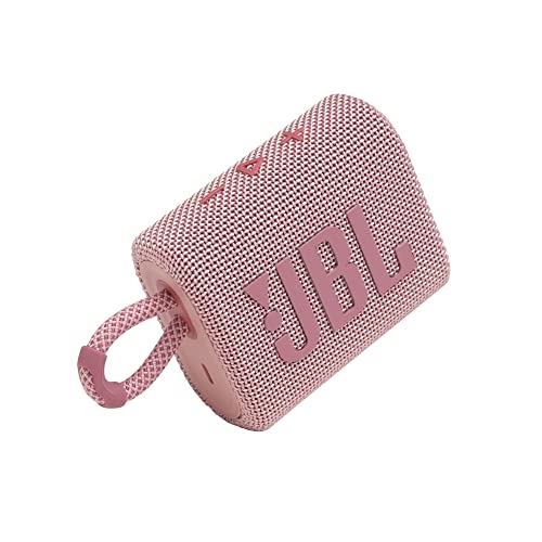 JBL Go 3: Portable Speaker with Bluetooth, Built-in Battery, Waterproof and Dustproof Feature - Pink (Renewed) - color: Pink