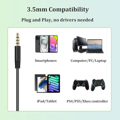 3.5mm to 2.5mm Audio Cable for JBL Headphones, Replacement Aux Cord | Compatible with JBL Tune 760NC 750BTNC 710BT 700BT 660NC Live 660NC 650BTNC 500BT E45BT E55BT, in-line Mic, Volume Control