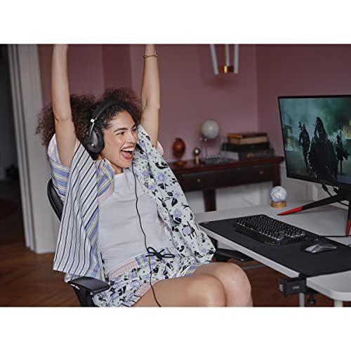 EPOS H3 Hybrid - Closed Acoustic Gaming Headset with Bluetooth - USB-A PC & 3.5mm Console Cable - Dual Microphones - Lightweight - Easy Adjustment - Long Battery Life - Multi-Platform Compatible Black - color: Black, style: Gaming-focused