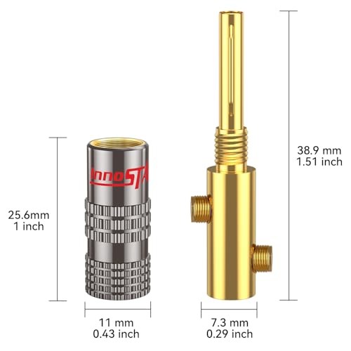 Banana Plugs for Speaker Wire, (12 Pairs, 24 Pcs), 24K Gold Plated Connectors, Spring Pin Plug Closed Screw Design, Banana Pins (Support 12 AWG to 20 AWG Wires), Come with 1Pcs Screwdriver - size: 12 Pairs / 24 Pcs, style: Spring Pin Banana Plugs