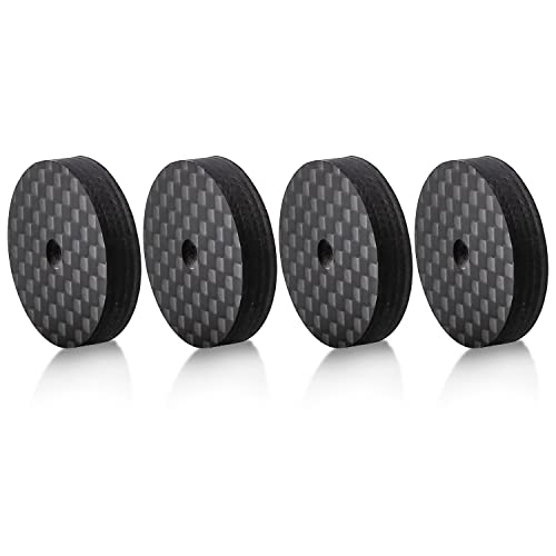 Audiocrast Hi-end Speaker Isolation Stand Feet Pads 25x5mm 4X Carbon Fiber HiFi Speaker Shock Absorber Vibration Dampener Spike Floor Protector for Audio Turntable Subwoofer Amplifier CD DVD AMP - size: 25x5MM