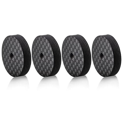 Audiocrast Hi-end Speaker Isolation Stand Feet Pads 25x5mm 4X Carbon Fiber HiFi Speaker Shock Absorber Vibration Dampener Spike Floor Protector for Audio Turntable Subwoofer Amplifier CD DVD AMP - size: 25x5MM