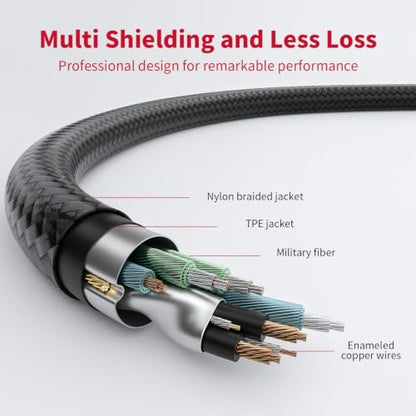 3.5mm to RCA Cable (5Feet/1.5M),3.5 mm 1/8 to RCA 2-Male Headphone Jack Adapter HiFi Sound Splitter Auxiliary Cord for Smartphone,MP3 Players,Laptops,Tablet,Speaker - size: 5Feet/1.5M