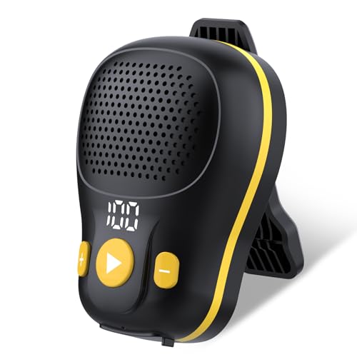 Wearable Bluetooth Speaker, Clip-On Speaker with Mic, IP56 Waterproof | 18H Battery Life, Hands-Free Music & Calls, Outdoor Adventure Ready, Lightweight Wearable Design - color: Black and Yellow