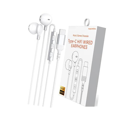 Anti Winding Corded Earphones Featuring Retractable Design and Durability Braided Cable Anti Tangling in Ear Earphones - color: White