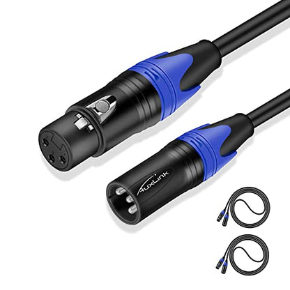 XLR Cable 6ft 2 Pack, XLR Microphone Cable Male to Female | Balanced XLR Suitable for Preambles, Speaker Systems, Radio Station and More - size: 6 Ft 2 Pack