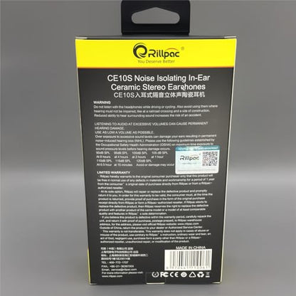 CE10S in-Ear Headphones, Noise Isolating, HiFi Stereo with Mic, Compatible with Smartphones (White)