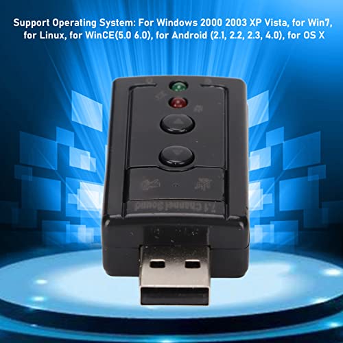 USB Sound Card, Virtual External Sound Card Built in Amplifier and Volume Controls with 3.5MM Ports and Microphone 7.1 Channel Sound Card