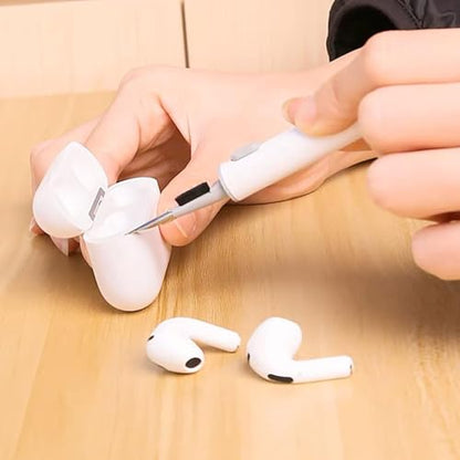 Cleaning Kits for Airpods Pro 1 2 3 Multi-Function Cleaner Pen Soft Brush for Bluetooth Earphones Case Cleaning Tools for iPhone 16 15 Pro Max Lego Camera Lens (White).
