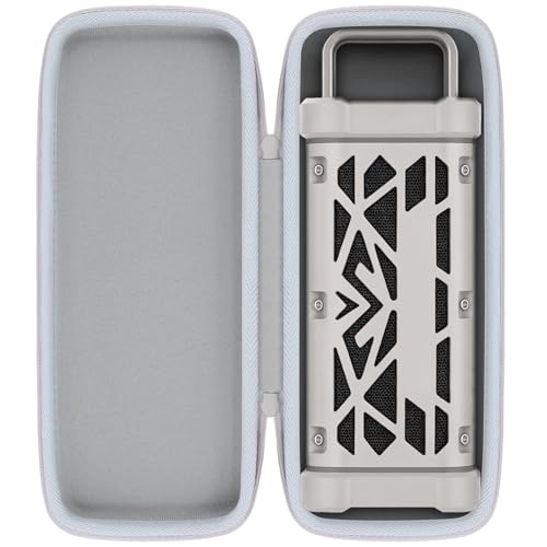 for TRAVOR Magnetic Bluetooth Speaker Hard Carrying Case,Silver | Travel Protective Storage Bag with Handle, Shockproof EVA Shell and Soft Lining, Shockproof Protective Storage Case - color: Silver Case