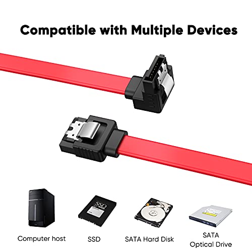 CableCreation SATA III Cable,8-Inch/0.6FT SATA III 6.0Gbps 7pin Data Cable - size: 0.6FT, style: 1Pack Straight+1Pack Angle