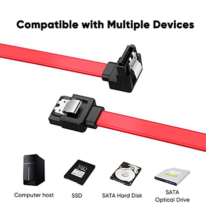 CableCreation SATA III Cable,8-Inch/0.6FT SATA III 6.0Gbps 7pin Data Cable - size: 0.6FT, style: 1Pack Straight+1Pack Angle