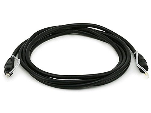 Monoprice S/PDIF Digital Optical Audio Cable - Toslink to 3.5mm Male Mini Toslink, 5.0 mm Outside Diameter, 6ft, Black