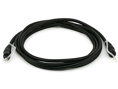 Monoprice S/PDIF Digital Optical Audio Cable - Toslink to 3.5mm Male Mini Toslink, 5.0 mm Outside Diameter, 6ft, Black