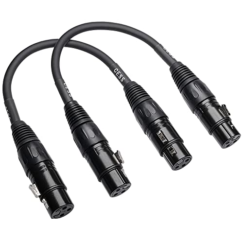 CNCESS XLR Female to Female 3-Pin Microphone Cable, 2 Pack