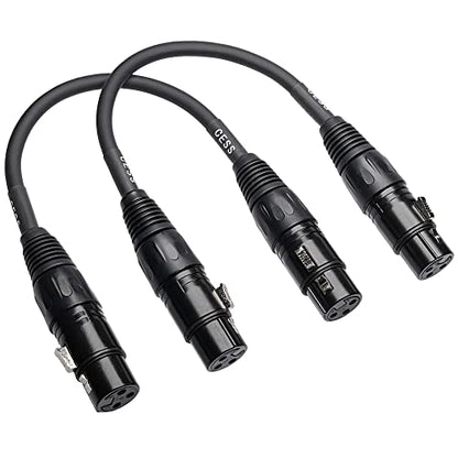 CNCESS XLR Female to Female 3-Pin Microphone Cable, 2 Pack