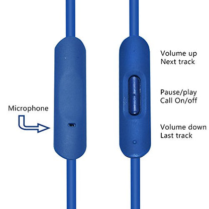 Solo Replacement 3.5mm Audio Cable Cord Wire with In-line Remote Microphone Compatible with Beats by Dr Dre Headphones Solo/Studio/Pro/Detox/Wireless/Mixr/Executive/Pill Suppot IOS System (Blue) - color: Blue