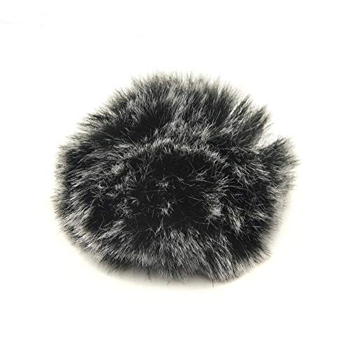 Lapel Mic Windscreen, Portable Audio Furry Wind Muff Outdoor Microphones Comfortable Soft Lavalier(Black&White) - color: Black&White