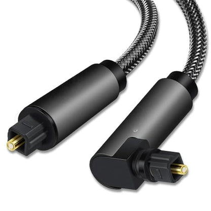 90 Degree Digital Optical Audio Cable 5.1 Right Angle SPDIF Cable for Blu-ray Player Soundbar Fiber Cable(HS90,8m) - color: HS90, size: 8m