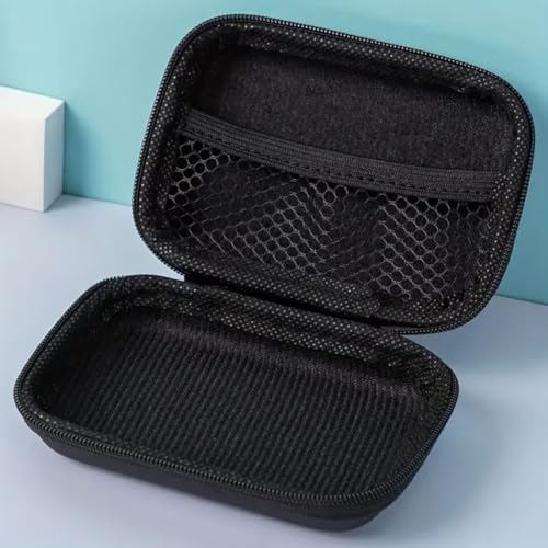 Black and Purple Travel Electronic Organizer Case, Foldable Compact Durable Hard Shell, Portable Storage for Chargers, Headphones, Ideal for Travelers