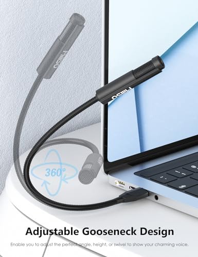 MillSO USB Microphone for Laptop Gooseneck Mini USB Computer Microphone
