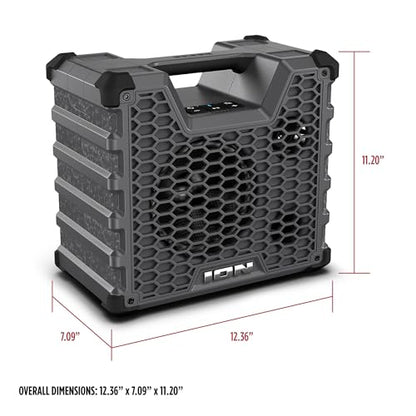 ION Trailblazer Summit All-Weather Durable iPX5 Water-Resistant Wireless Bluetooth Speaker and FM Radio