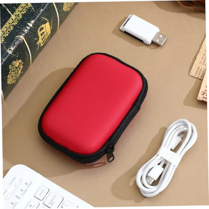 OSALADI Earphone Headphone Bag Storage Bag for Data Cable Small Change Travel Digital Carrying Pouch Digital Carrying case Storage Box Electronics Organizer