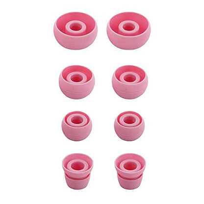 Replacement Silicone Earbuds Ear Tips Eargels Buds Set Compatible with Beats Powerbeats 3 Powerbeats 2 Wireless in-Ear Earphones (4 Pairs/Pink) - color: Pink